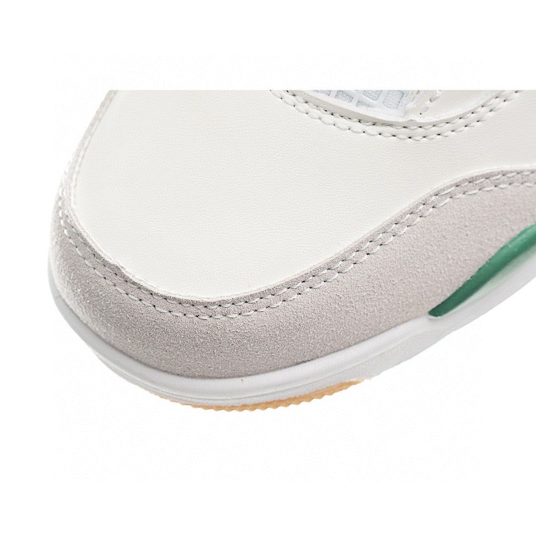 NK AJ 4th generation lace-up basketball air cushion children's shoes" white, light gray, green"