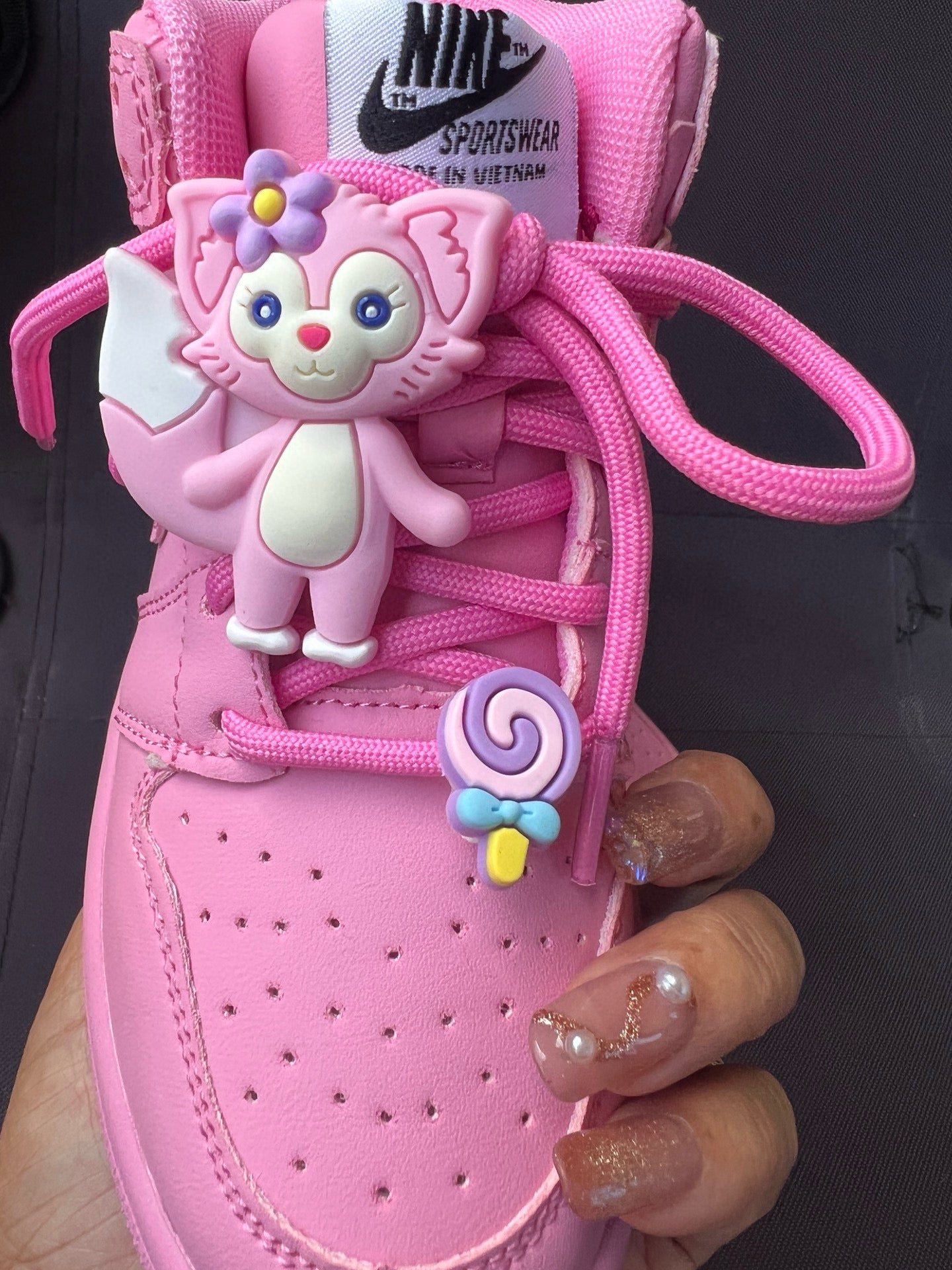 Joe One Cartoon Doll Accessories High Top Sneakers " pink"