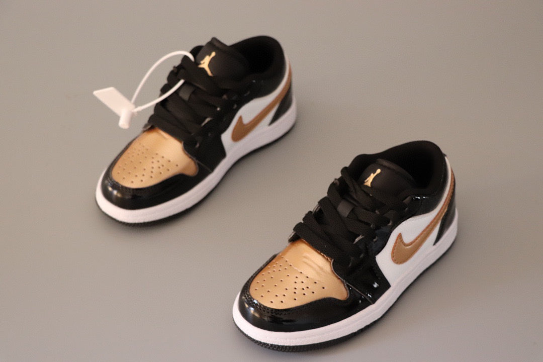 Joe 1 original low-top sneakers" dark, white, Gold"