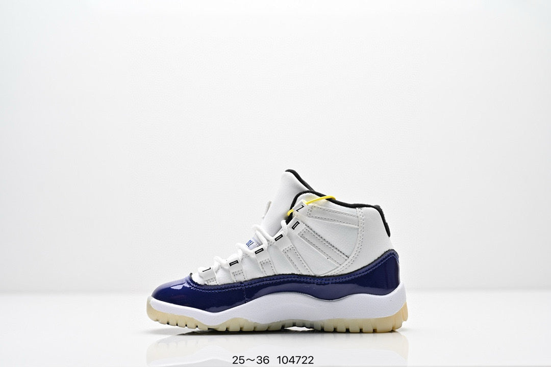 Joe 11 high-top high-quality children's shoes" basketball" white, blue"