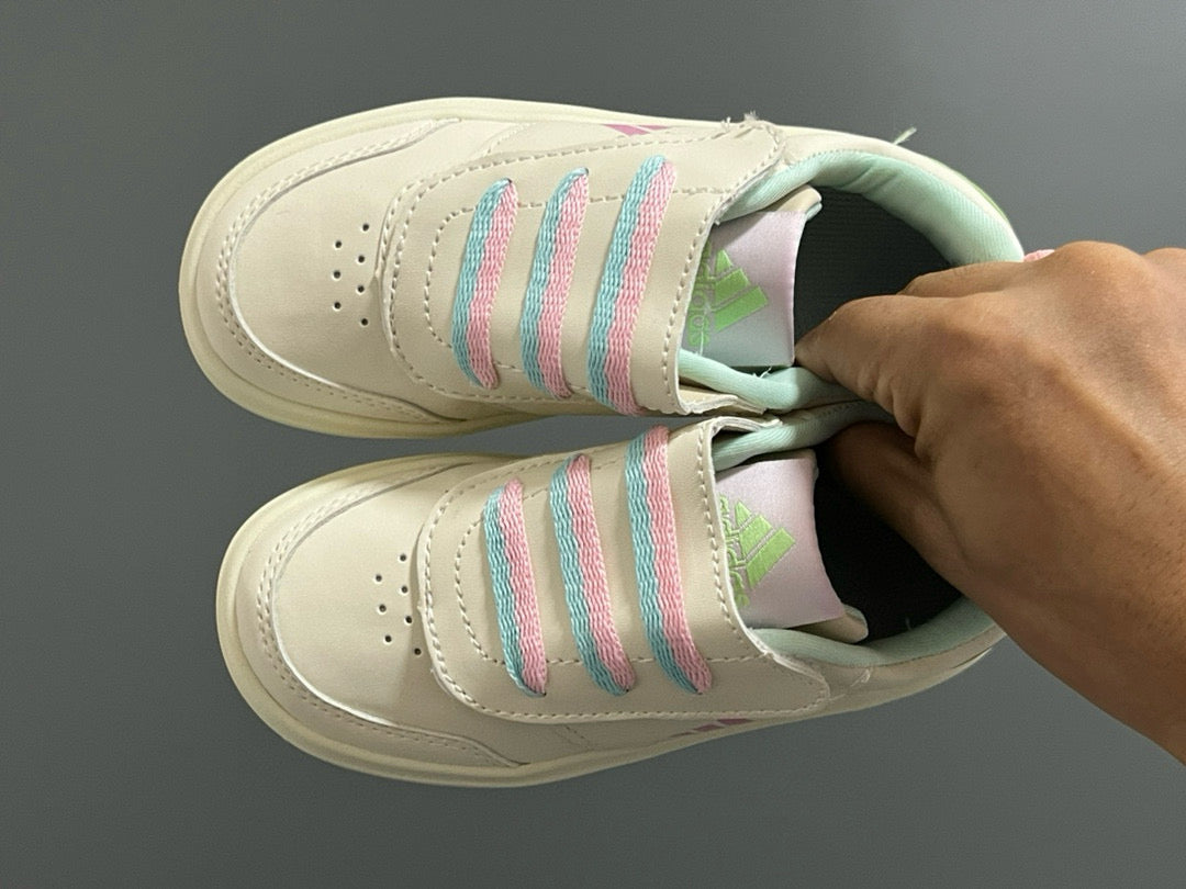 Adidas Little Dragon joint Velcro children's shoes" cream"