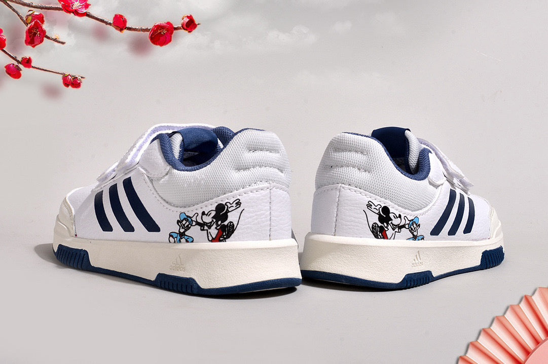 Adidas Velcro Sneakers" white, navy, cream"