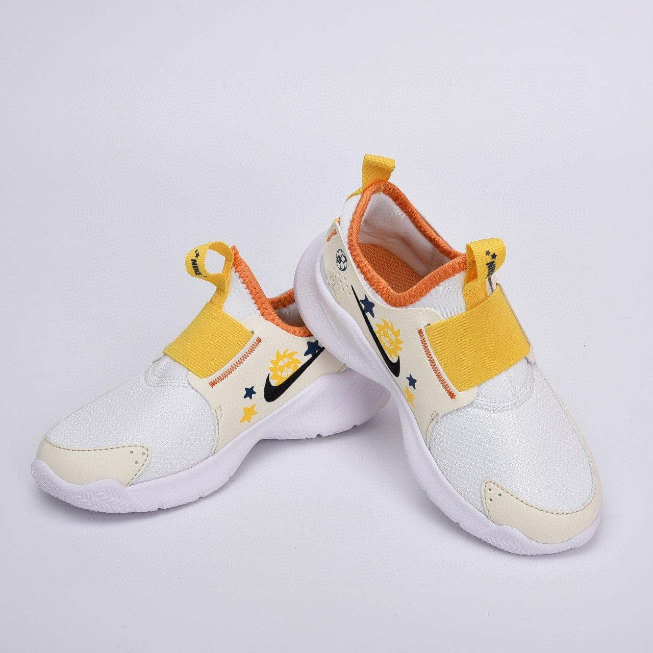 Nike slip-on running shoes" off white, Yellow ,& orange"