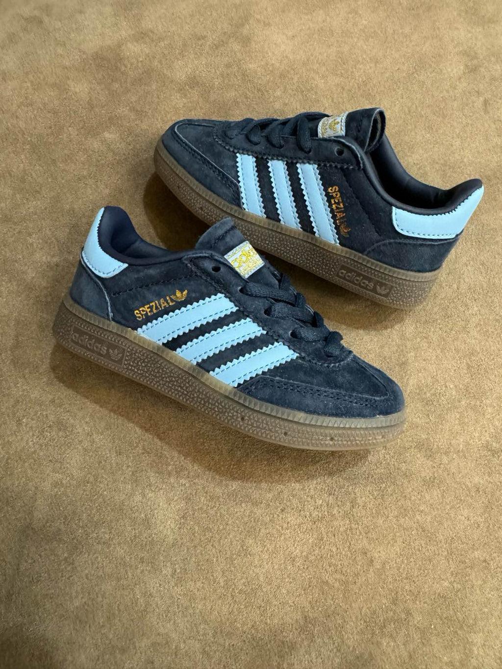 Adidas training 3 generation pig leather children's shoes" dark blue"