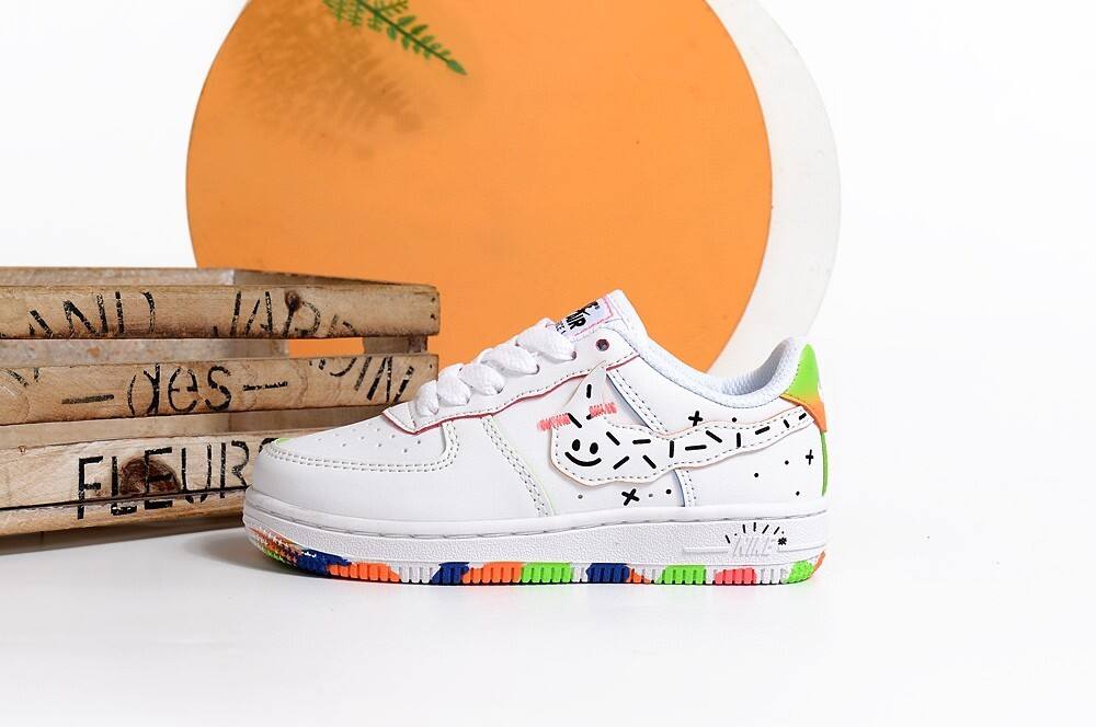 Air Force low-top lace-up sneakers" white"
