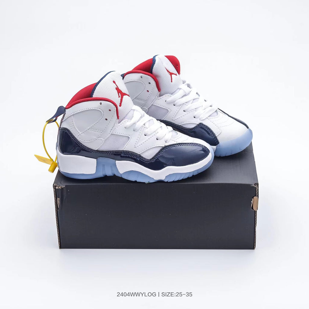 Jordan 612 series" white, Navy, blue"