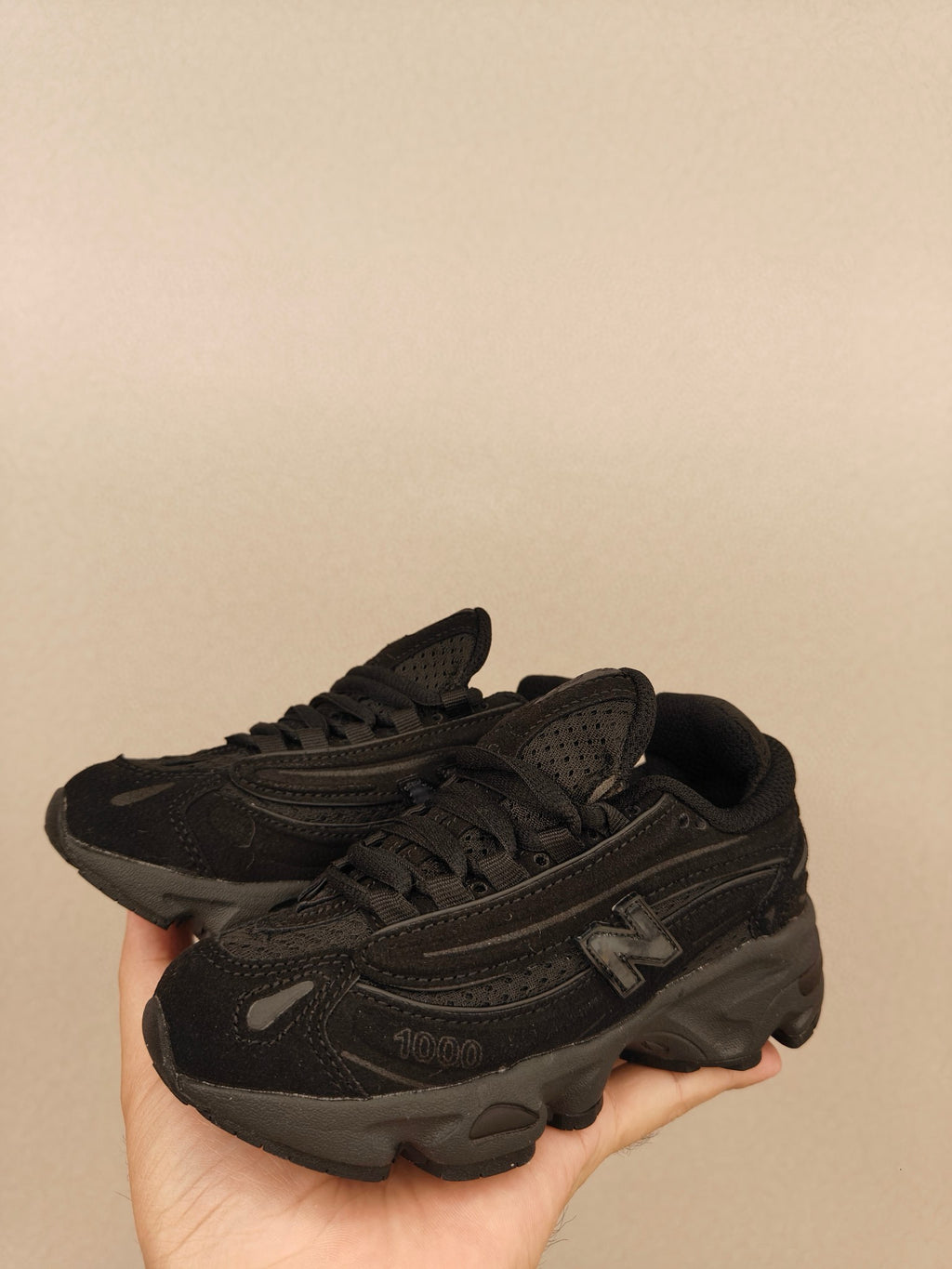 NB1000 lace-up children's shoes" black"