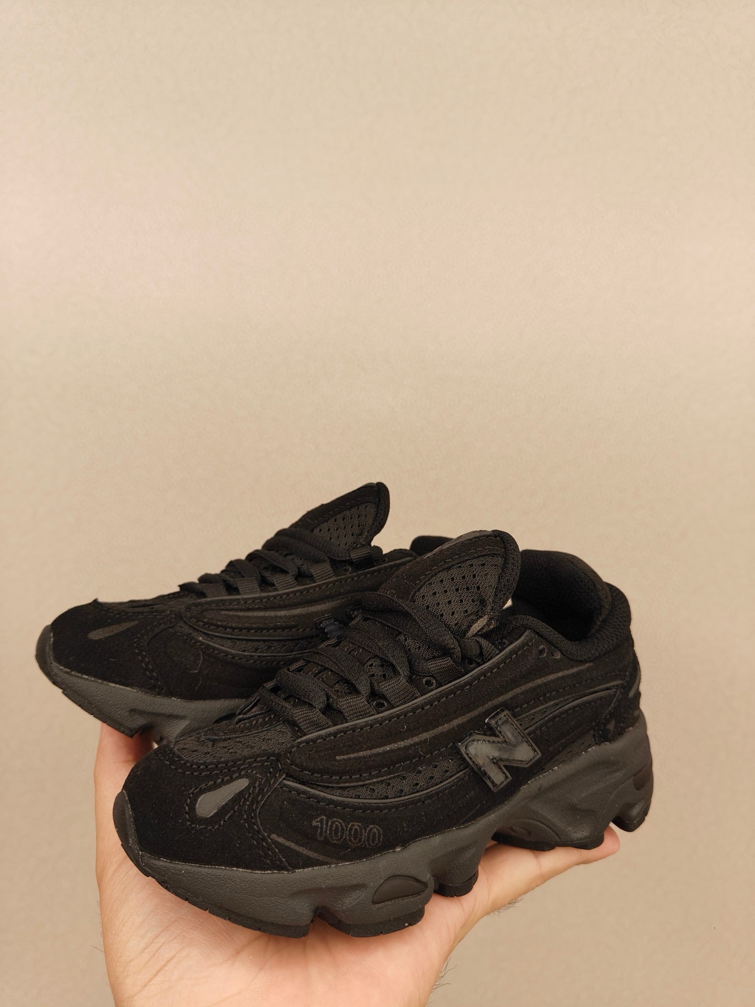 NB1000 lace-up children's shoes" black"