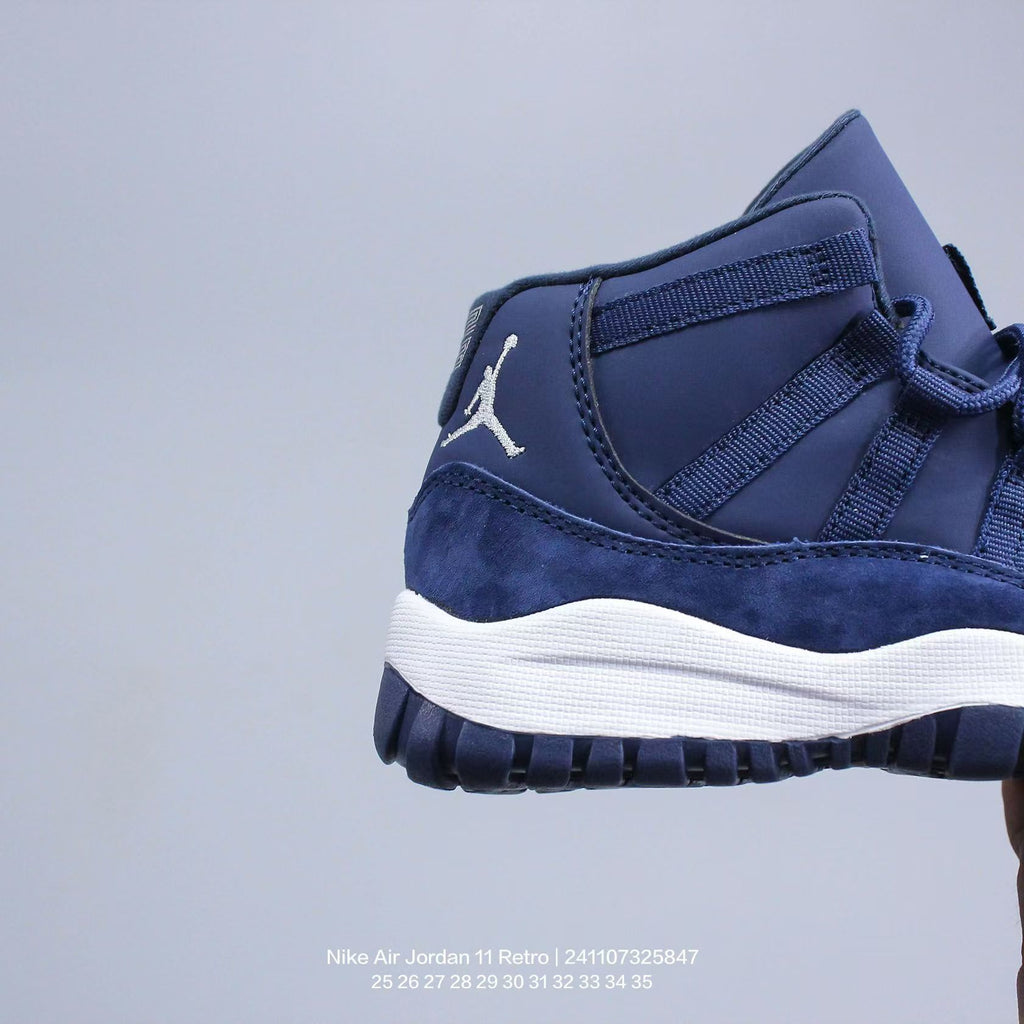 Joe 11 high-top high-quality children's shoes" basketball" Deep blue"