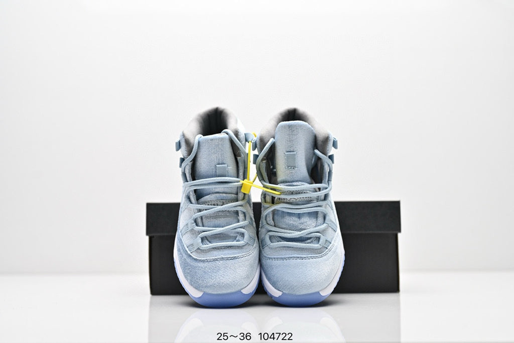 Joe 11 high-top high-quality children's shoes" basketball" light blue"