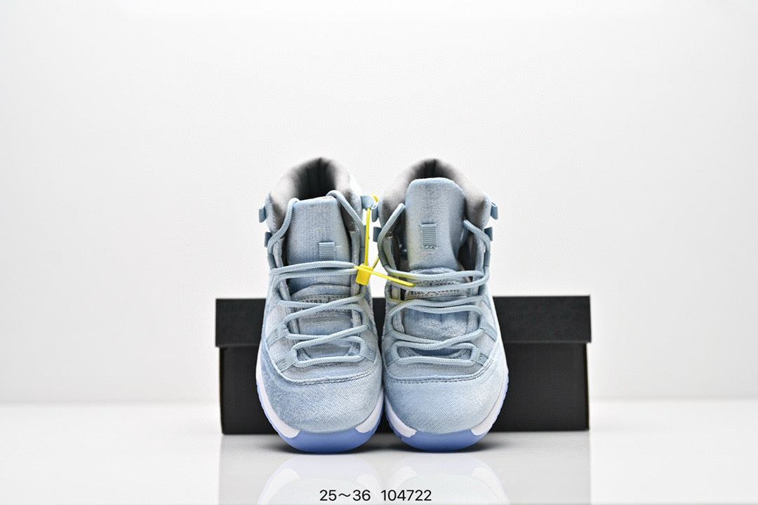 Joe 11 high-top high-quality children's shoes" basketball" light blue"