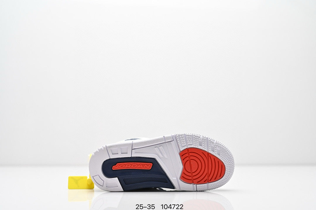 Jordan 312 children's shoes" White, Dark blue, & grey elephant print"