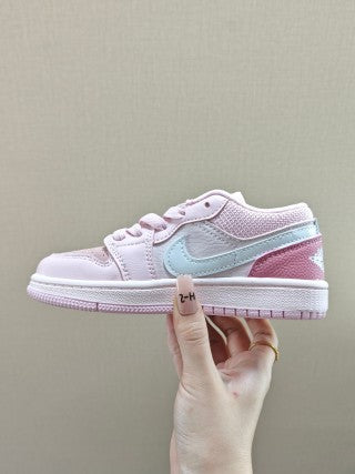 Qiao Yizhuan G version low-top children's lace-up sports shoes" pink"