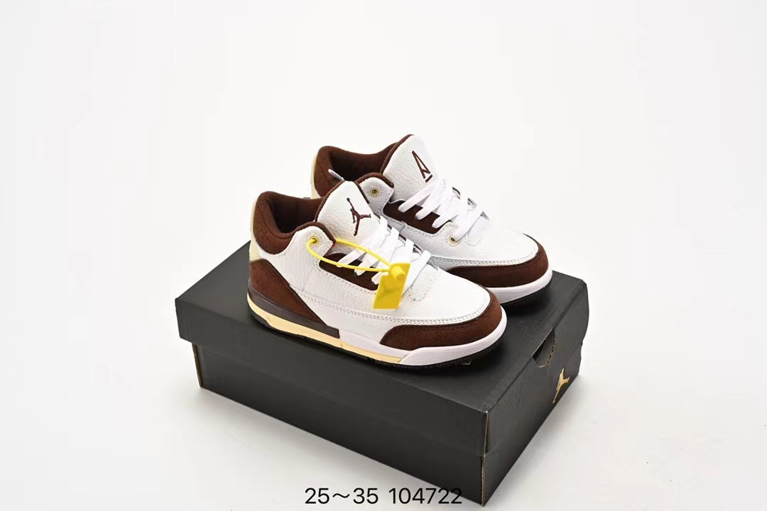 Joe 3" white, dark brown"