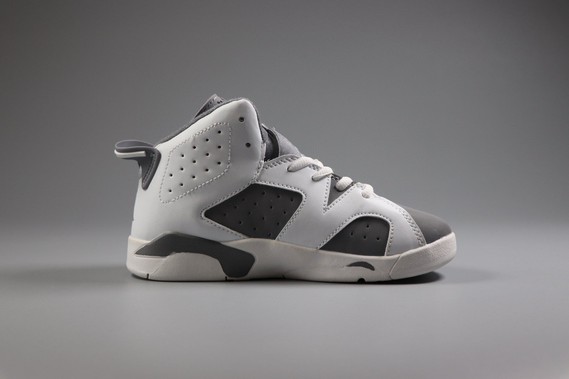 Joe 6 children's basketball shoes " white, & gray"