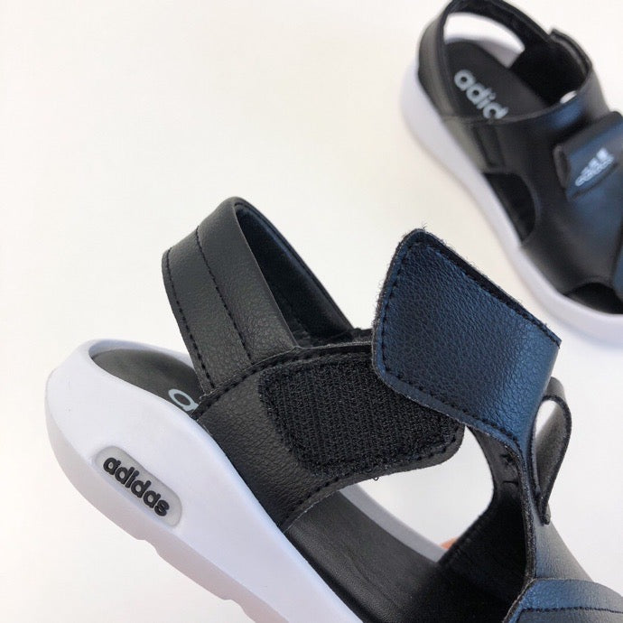 Adidas full leather bread head sandals" black"