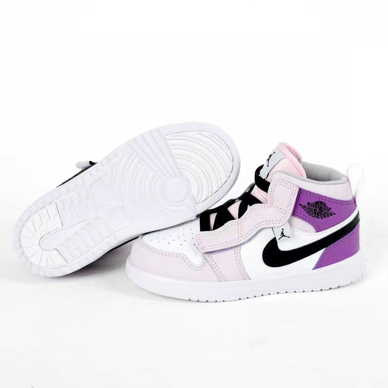 Jordan high top elastic band" white, purple"