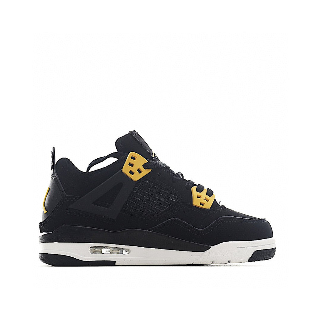 NK AJ 4th generation lace-up basketball air cushion children's shoes" black, gold"