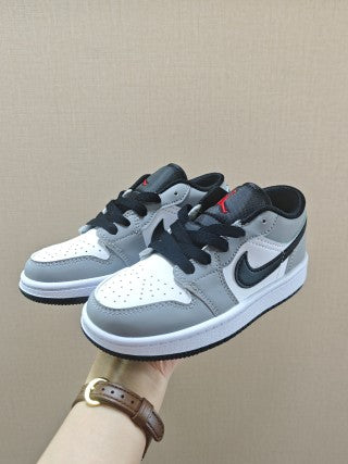 Qiao Yizhuan G version low-top children's lace-up sports shoes" gray"