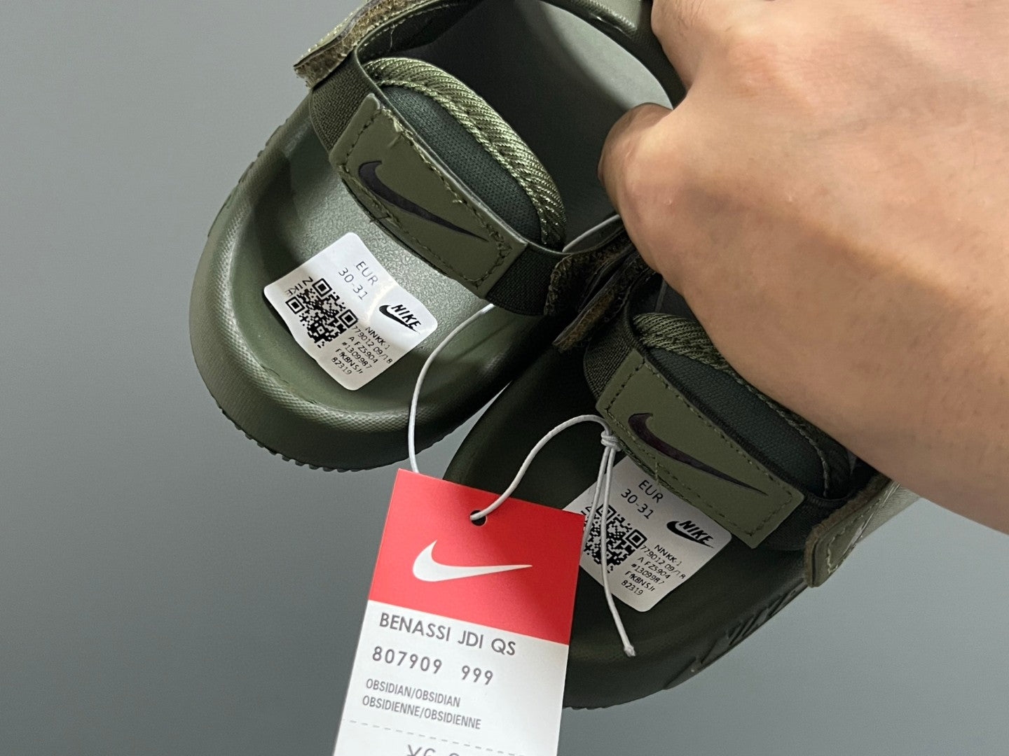 NK new two-way children's sandals" Olive"