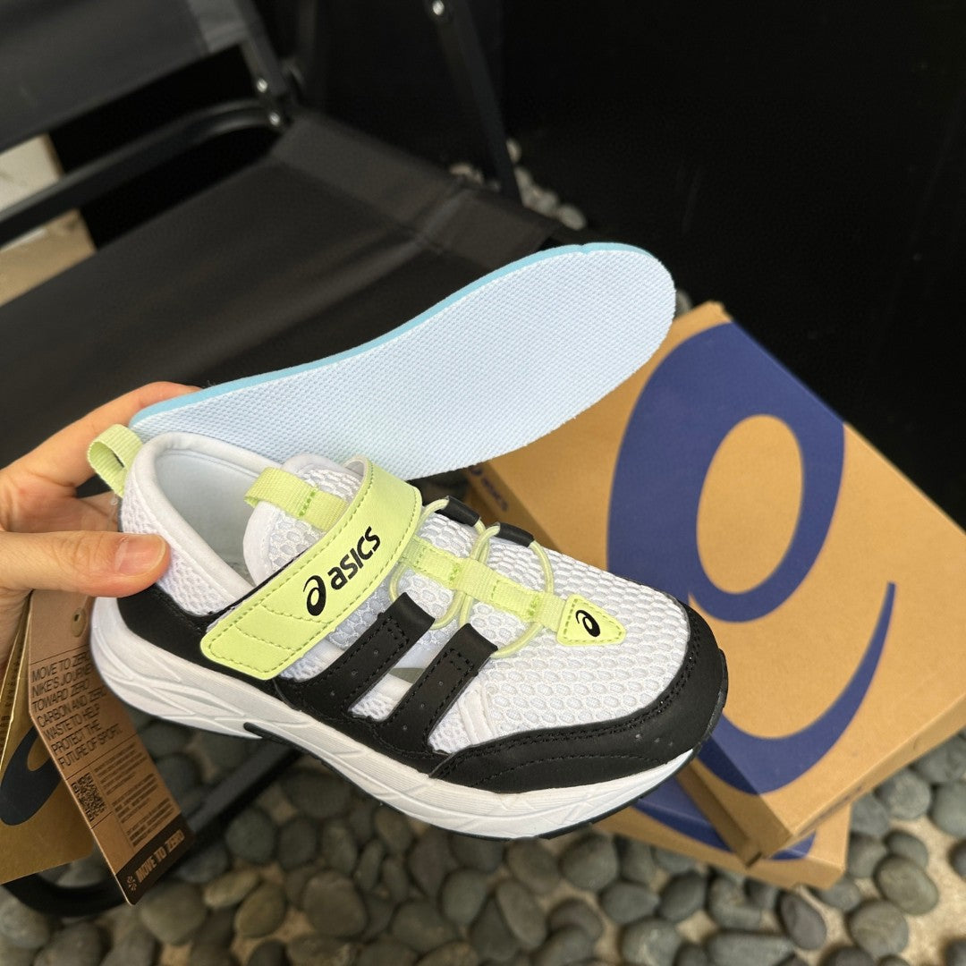 Asics children's tire hiking shoes "  white, yellow"