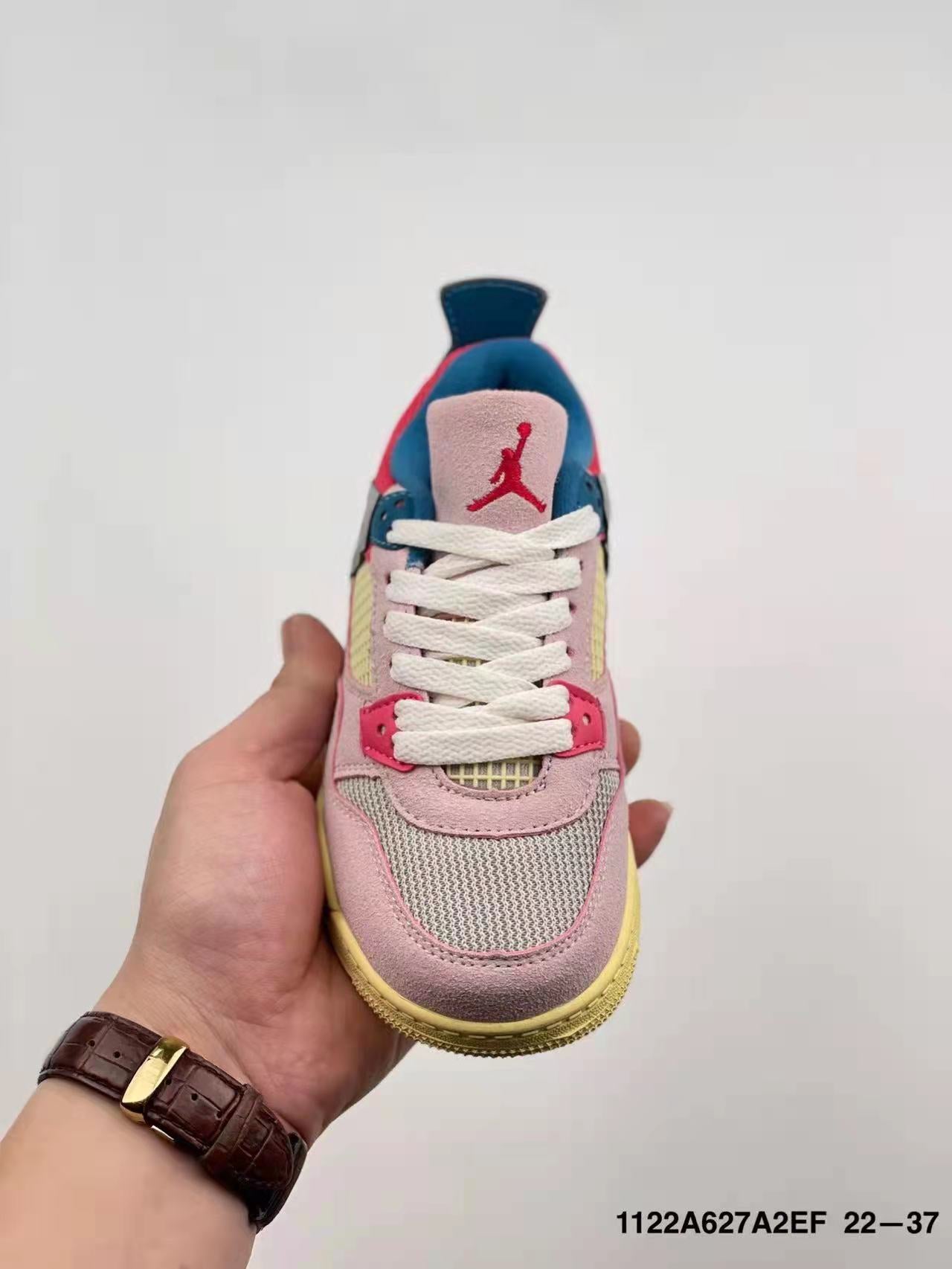 Joe 4 head level" pink, yellow, red"