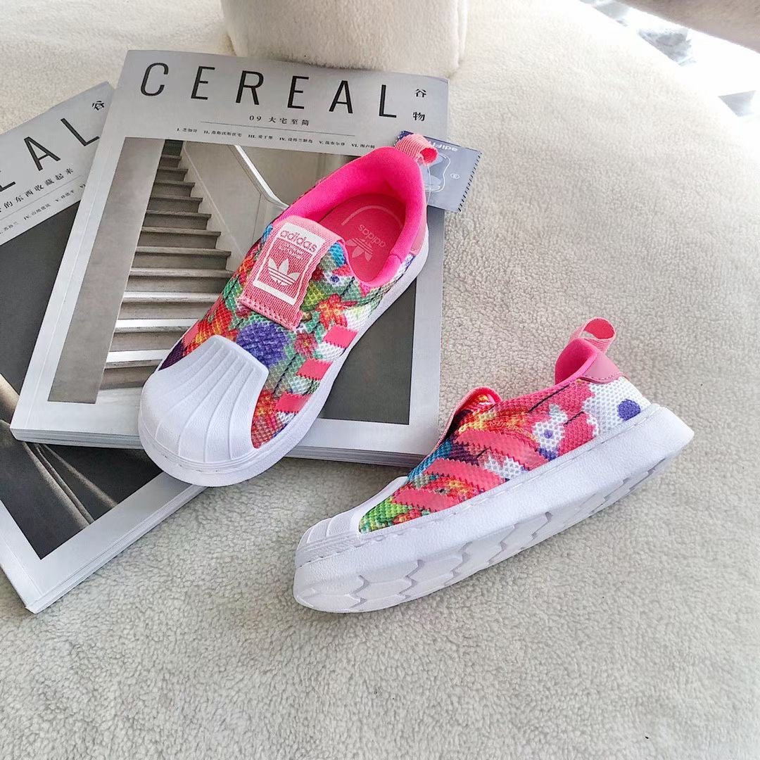 Adidas one-step soft mesh shoes for children" Pink"