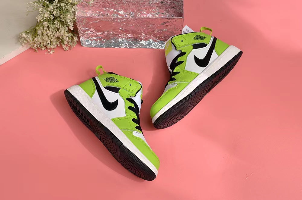 Jordan AJ1 children's shoes" white, olive green"