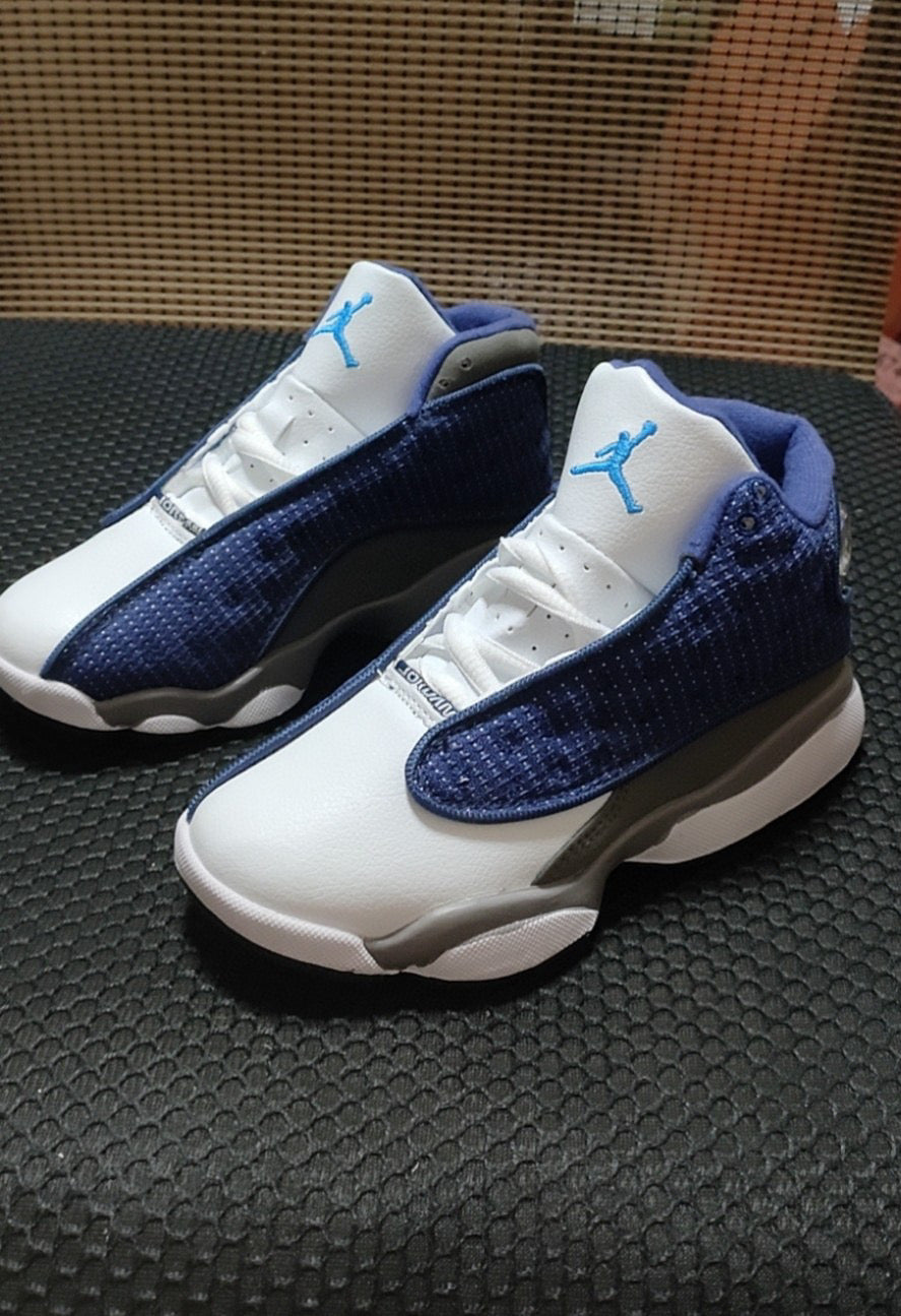 Joe 13 high top children's shoes" white, blue"