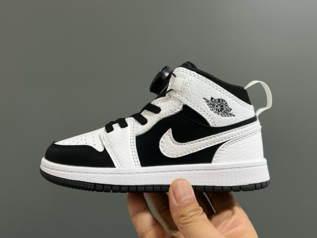 Joe 1 Zhongbang lock children's sports shoes" black, white"