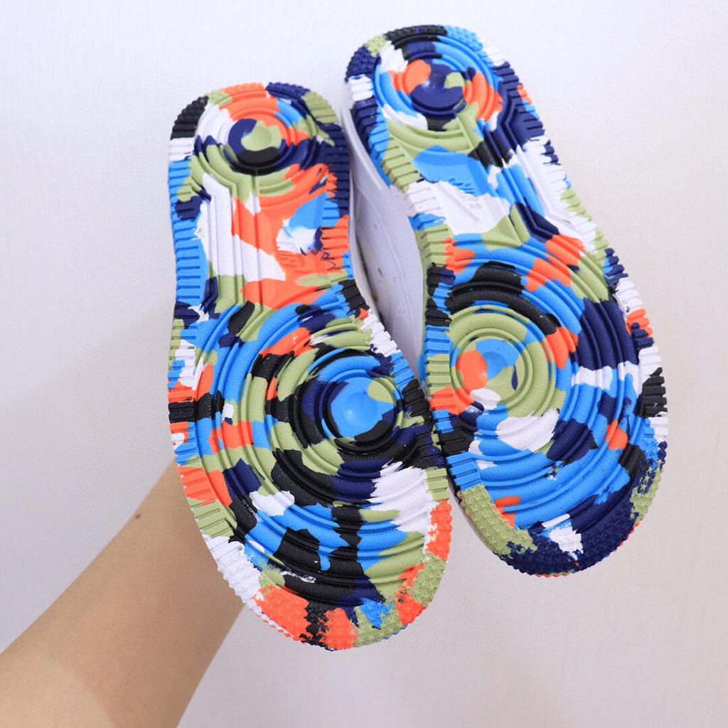 Air Force low-top lace-up sneakers" white"