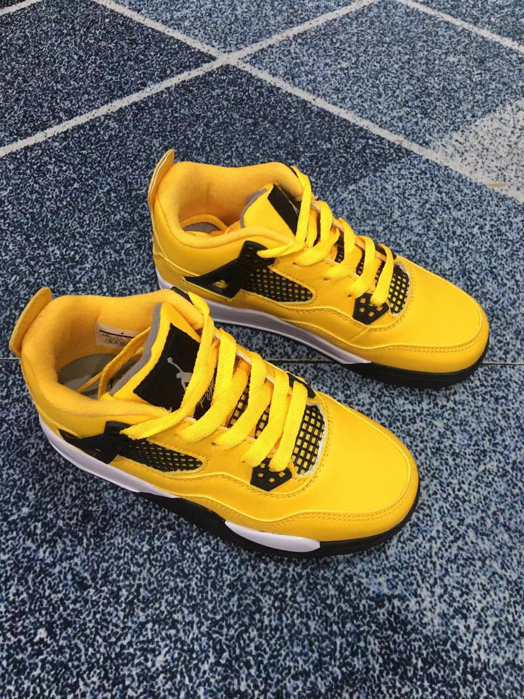Jordan 4 children's sports shoes" Yellow"