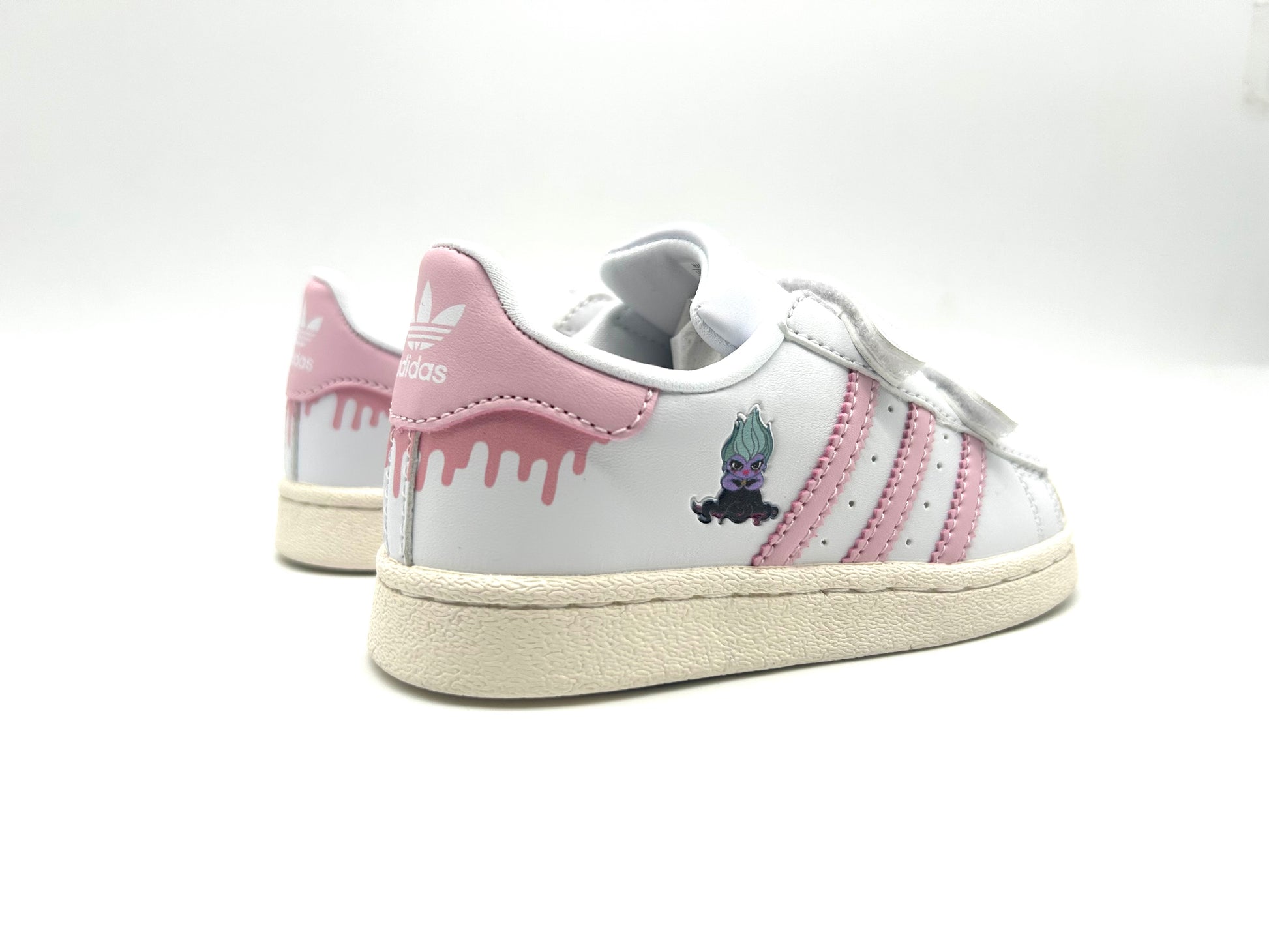 Adidas classic shell toe children's shoes" white, pink"