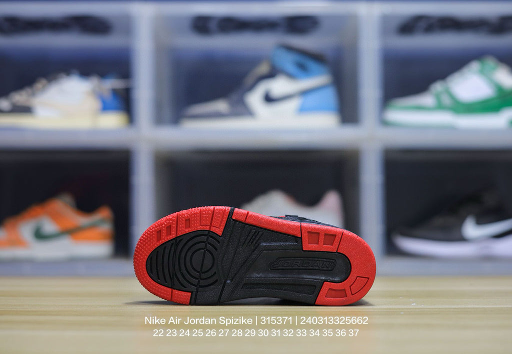 Jordan 3.5 3D Embossed Children's Shoes "black, red"