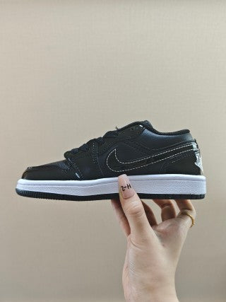 Qiao Yizhuan G version low-top children's lace-up sports shoes" black"