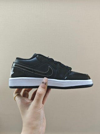 Qiao Yizhuan G version low-top children's lace-up sports shoes" black"