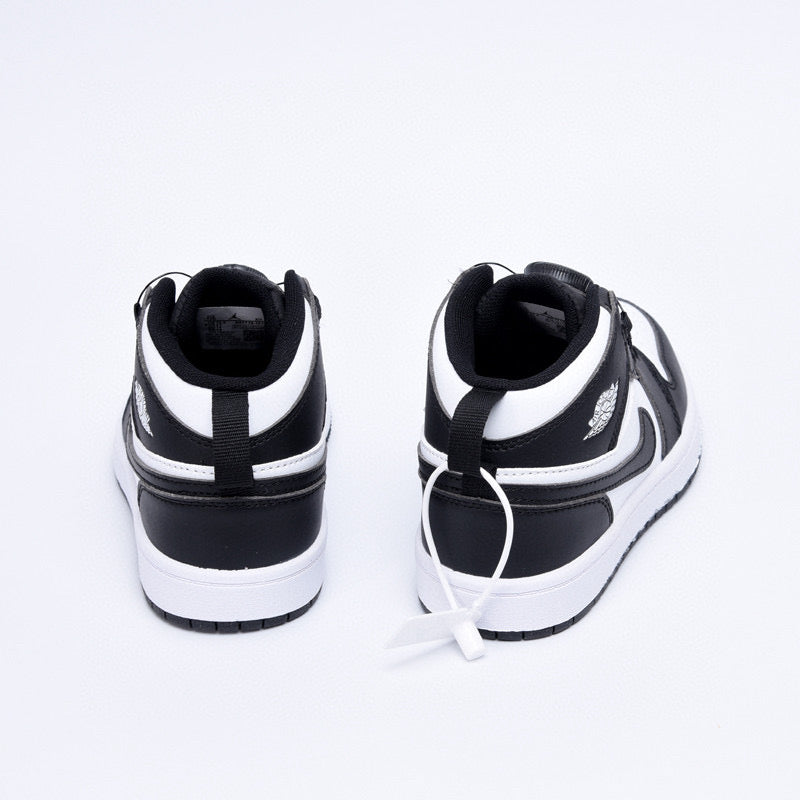 Joe 1 rotating button high top children's shoes" black, white"