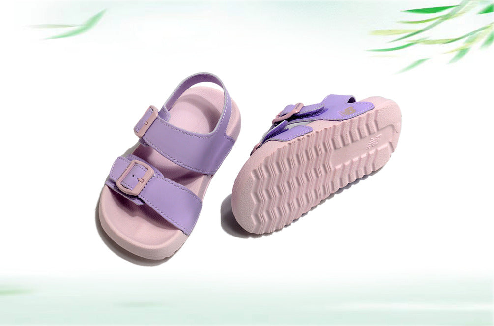 G version of Birkenstock Velcro sandals for children" purple"