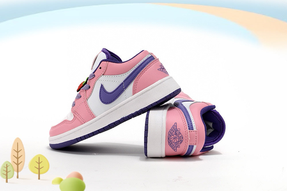 Jordan low-top first generation cartoon children's shoes" white, pink"