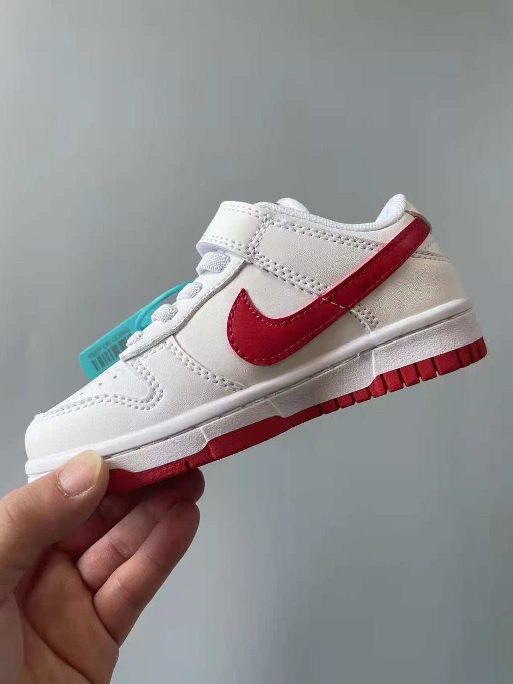 SB Velcro children's shoes" white, red"