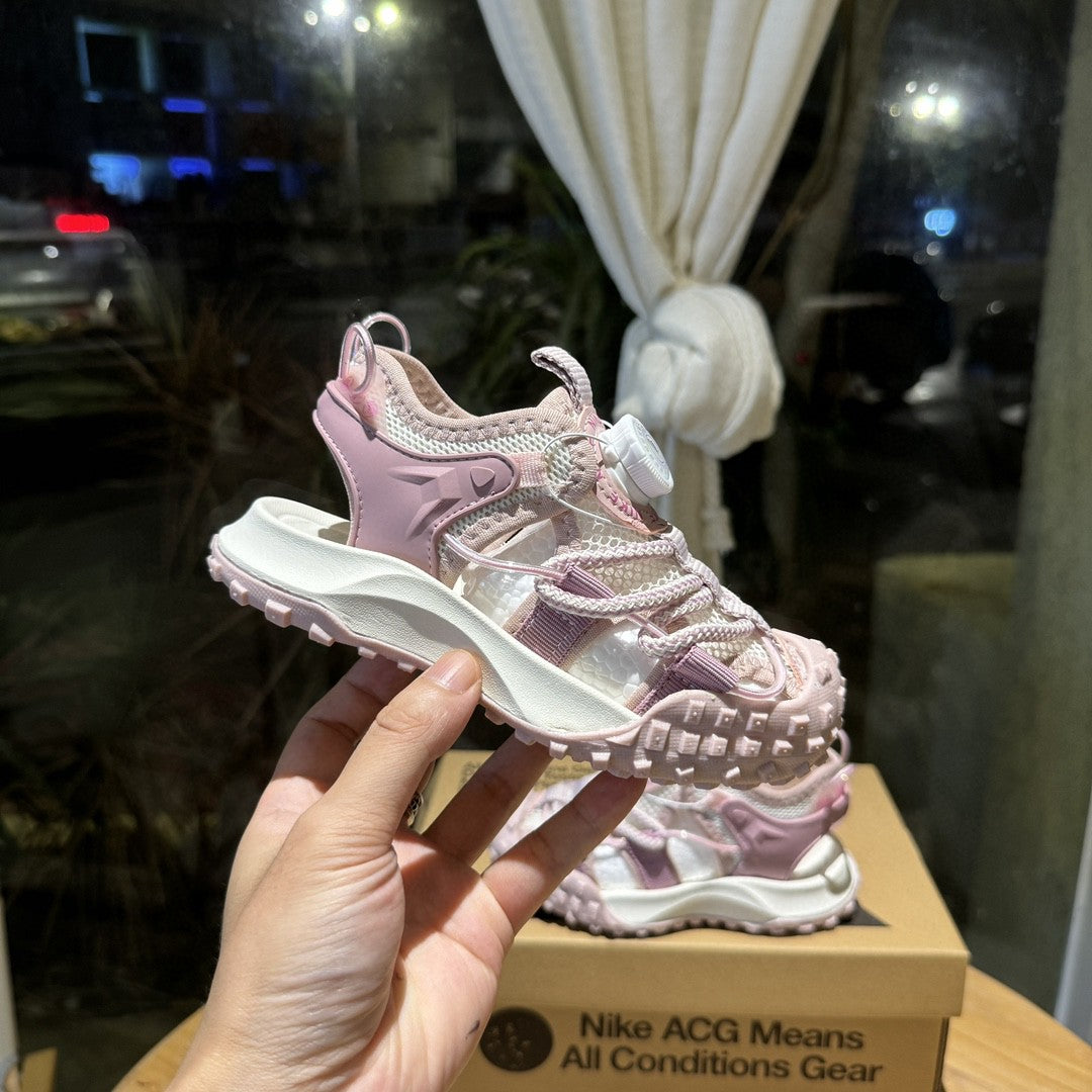 Popular NK hiking shoes and sandals" off white, light pink"