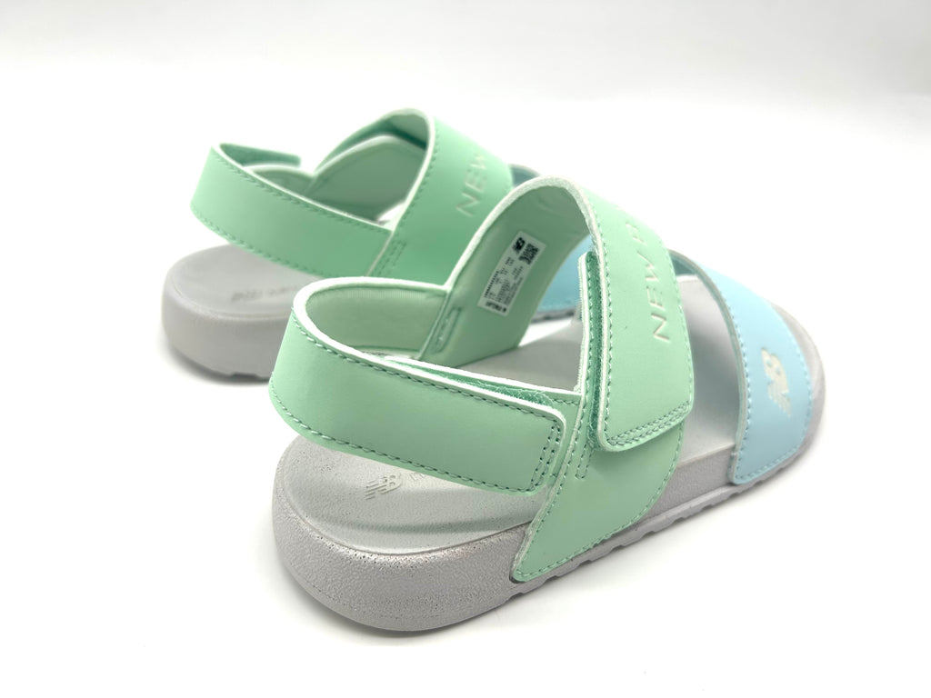 NB open toe sandals "lime green, sky blue"