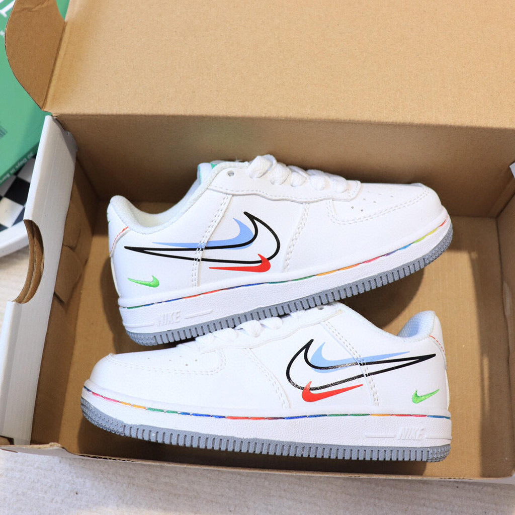 Air Force low-top lace-up sneakers" white"