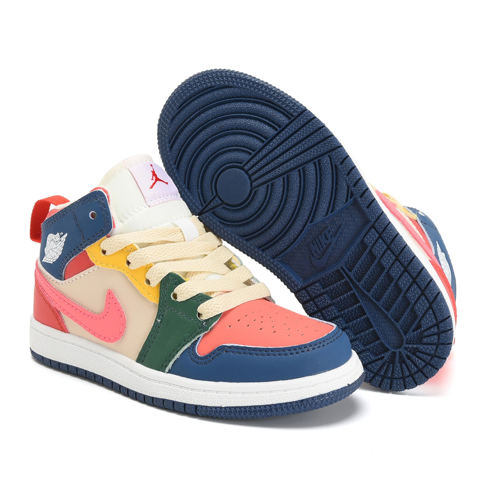 AJ-127" cream ,black, cream, pink"