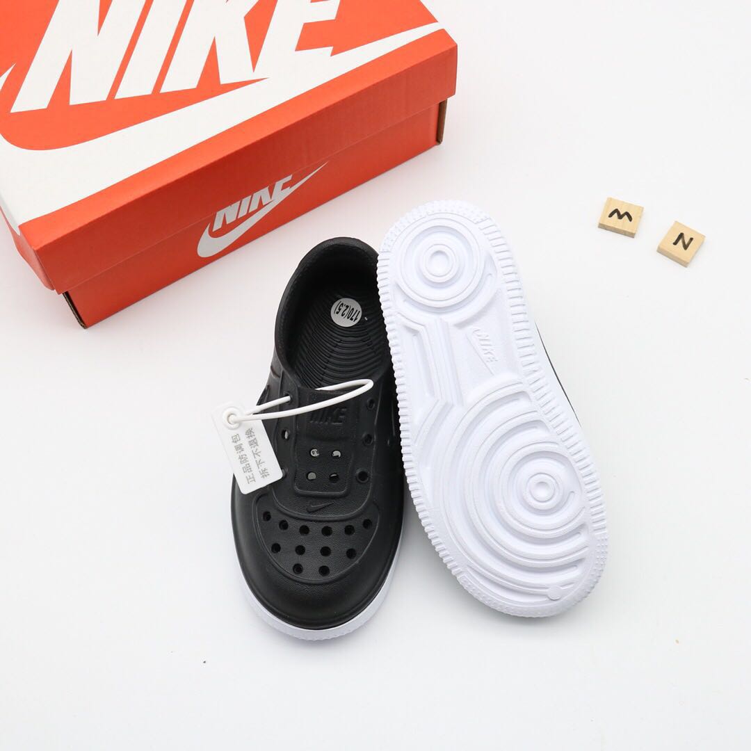 Nike Air Force Hole Shoes Beach Sandals" black"