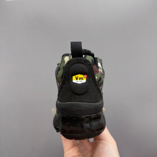 Nike AIR MAX plus full-length air cushion"A mix of greens ( olive and darker green), browns (light and dark), and beige/cream colors)