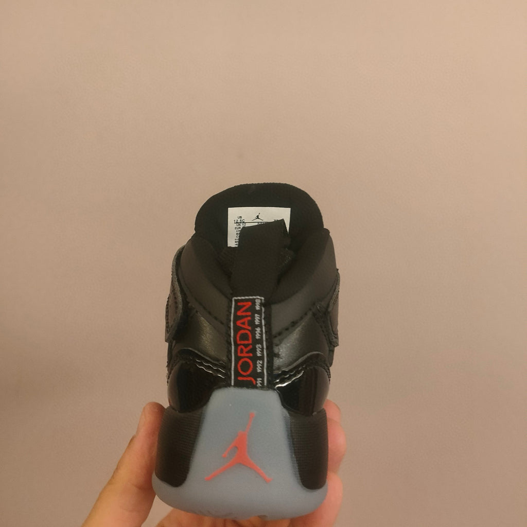 Jordan 612 single buckle children's shoes" black"