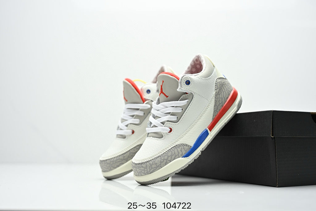Joe 3" white, red, blue"