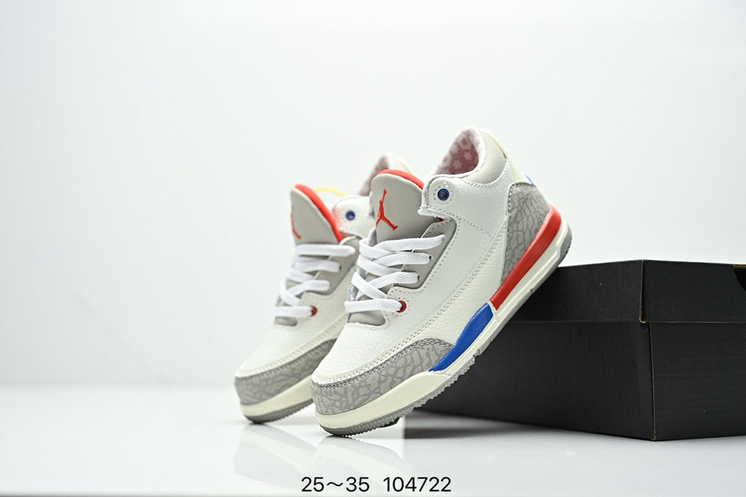 Joe 3" white, red, blue"
