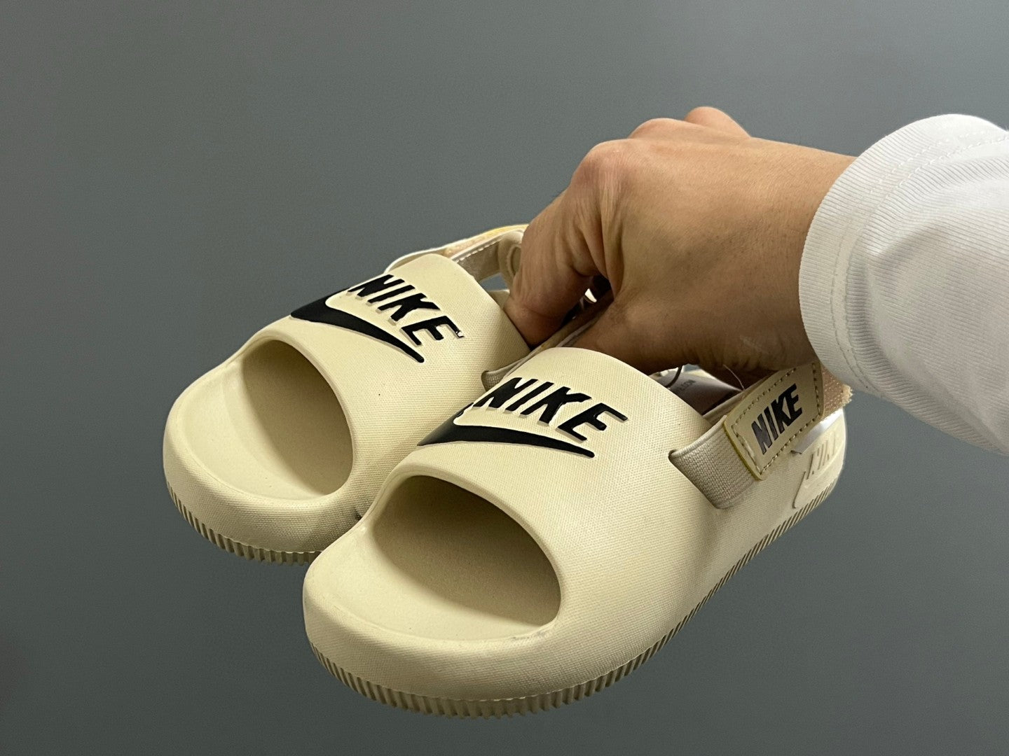 NK new two-way children's sandals" cream"
